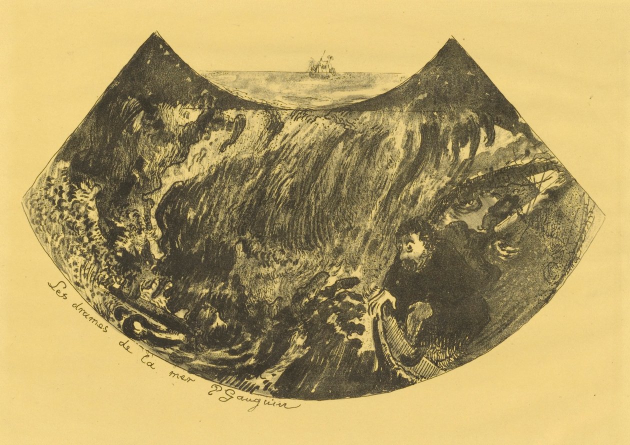 Die Dramen des Meeres (Ein Abstieg in den Mahlstrom) von Paul Gauguin