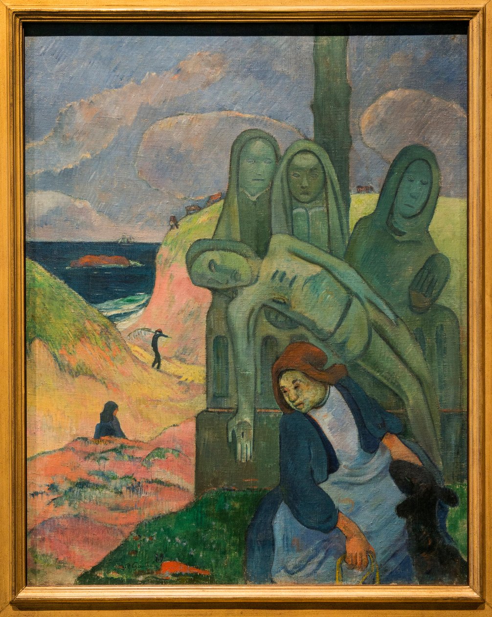 Der grüne Christus - Paul Gauguin (1848-1903) - 92 cm x 73 cm - Königliche Museen der Schönen Künste von Belgien - Postimpressionismus - Bretonisches Kruzifix von Paul Gauguin