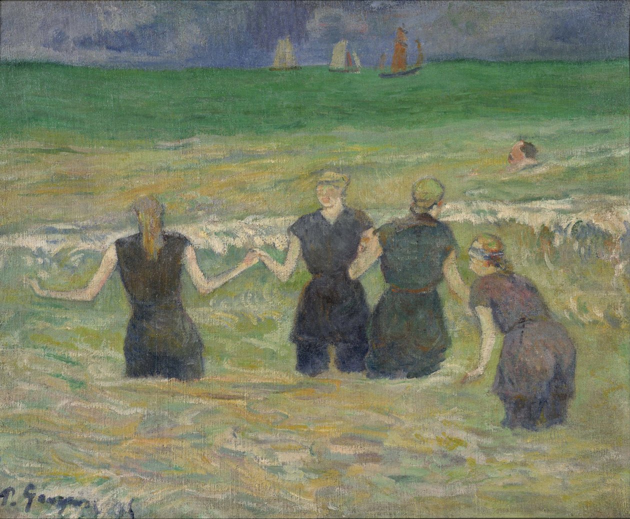 Junge Frauen beim Baden von Paul Gauguin