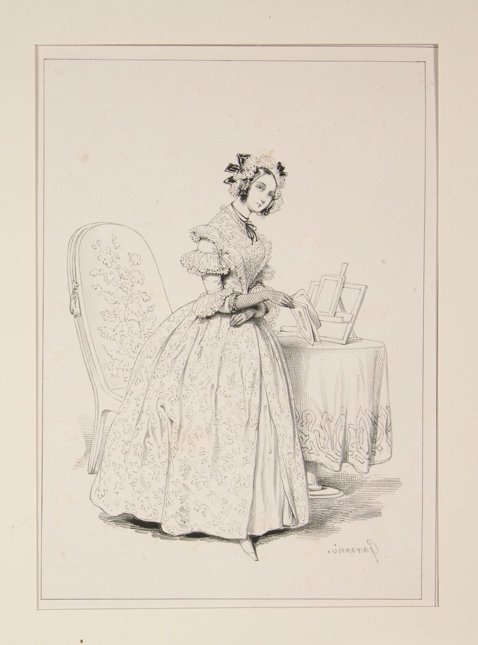 (Häusliche Toilette.) von Paul Gavarni