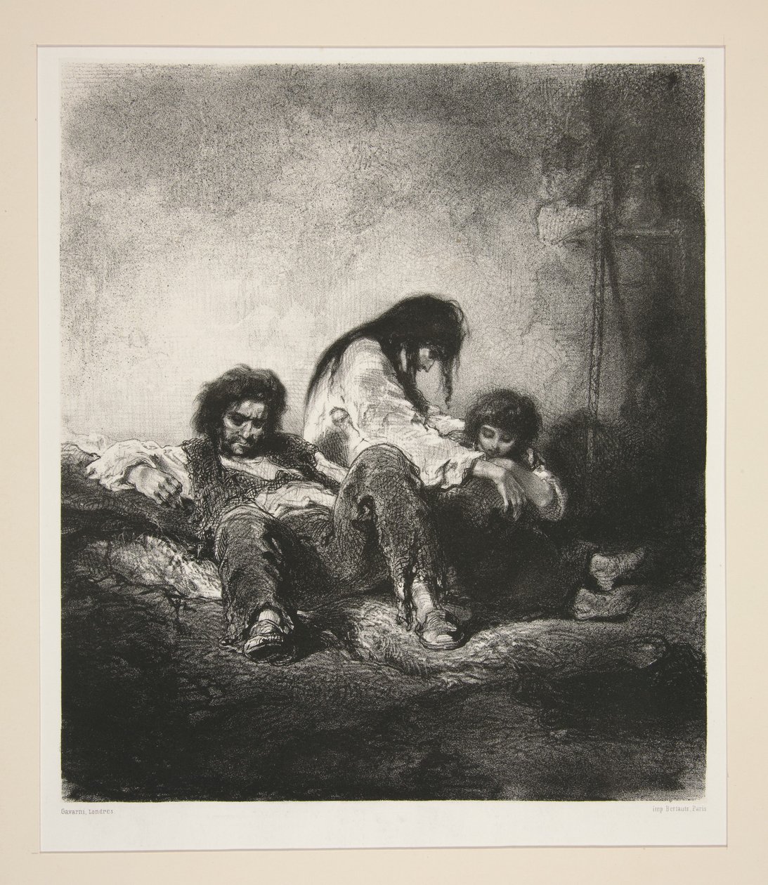 (EINE ARME FAMILIE.) von Paul Gavarni