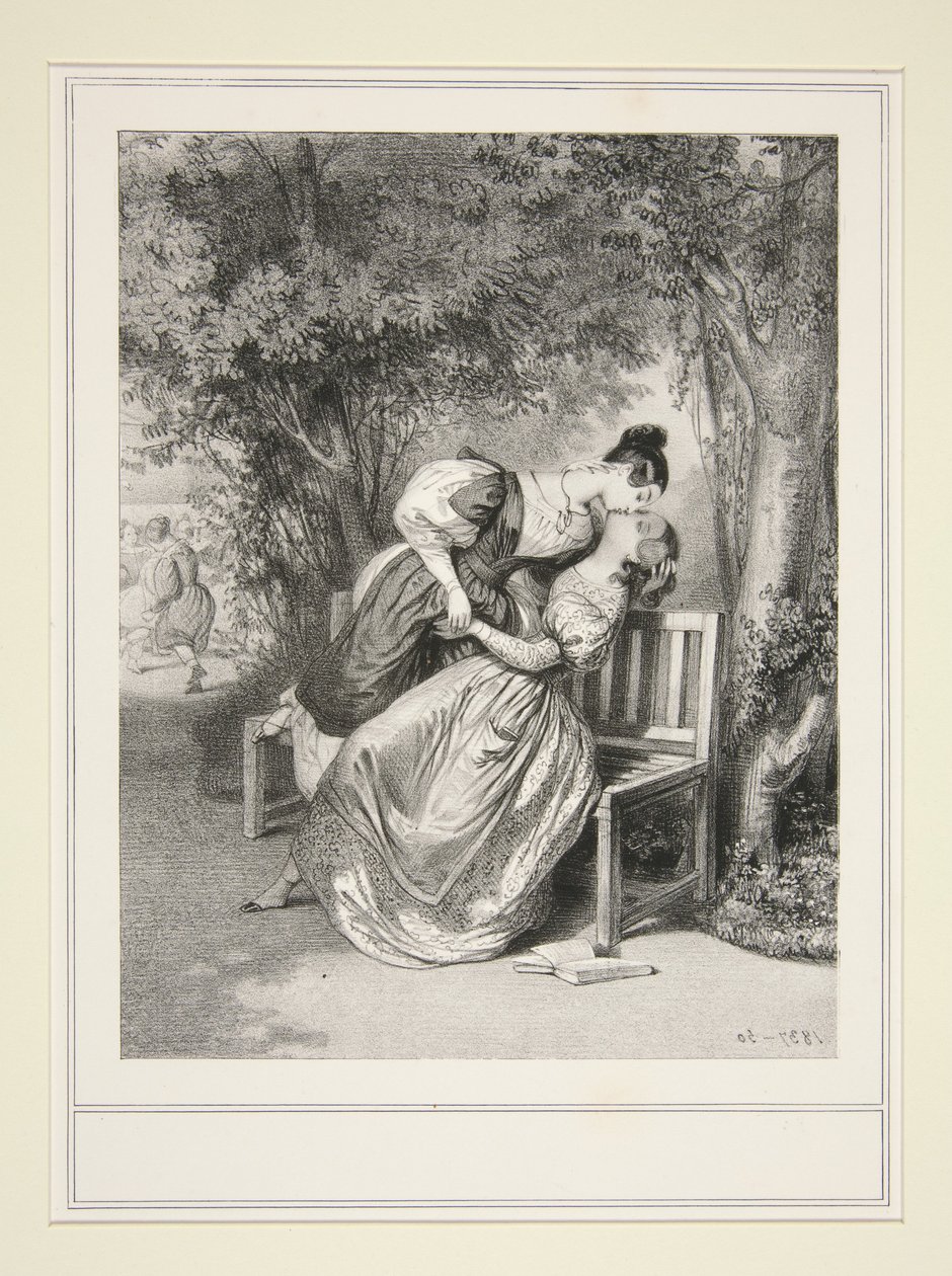 Pensionatsfreundschaft. von Paul Gavarni