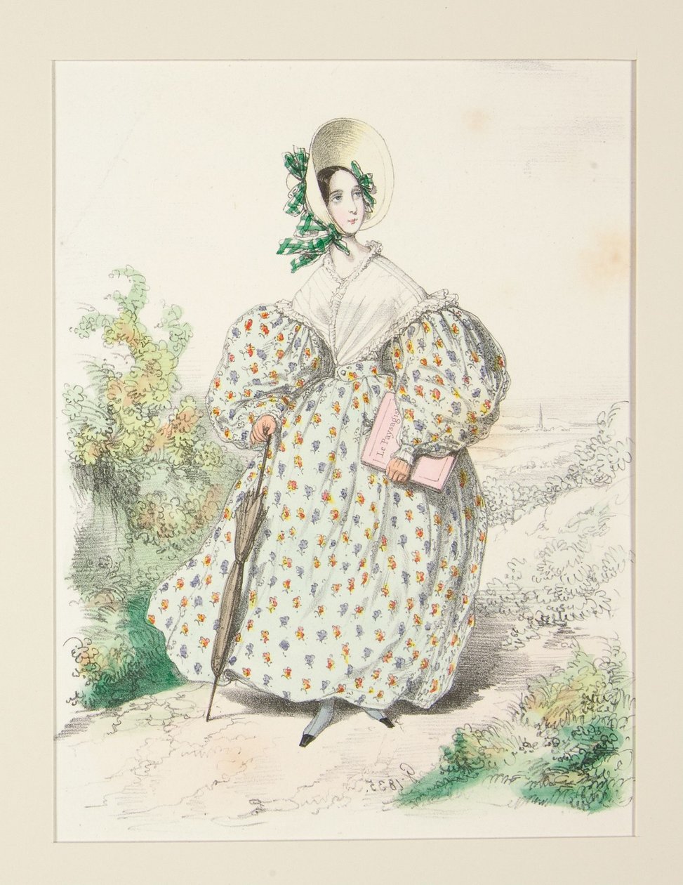 Auf dem Land. Juli 1835. Kleid aus Jaconas,... von Paul Gavarni