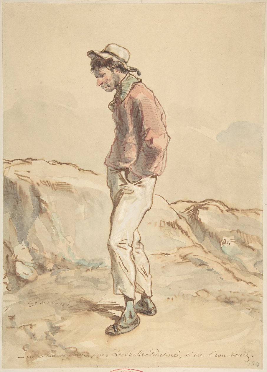 Ein Matrose steht am Ufer, 1859-60 von Paul Gavarni