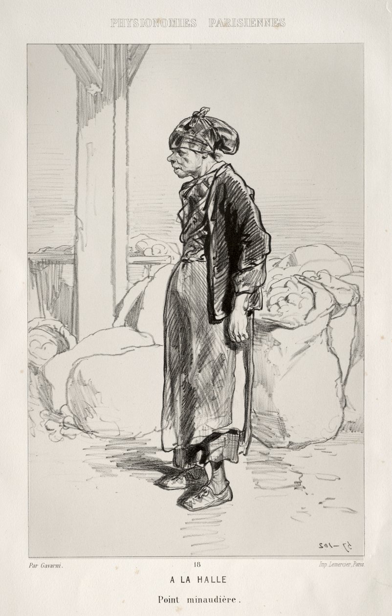 Auf dem Markt von Paul Gavarni