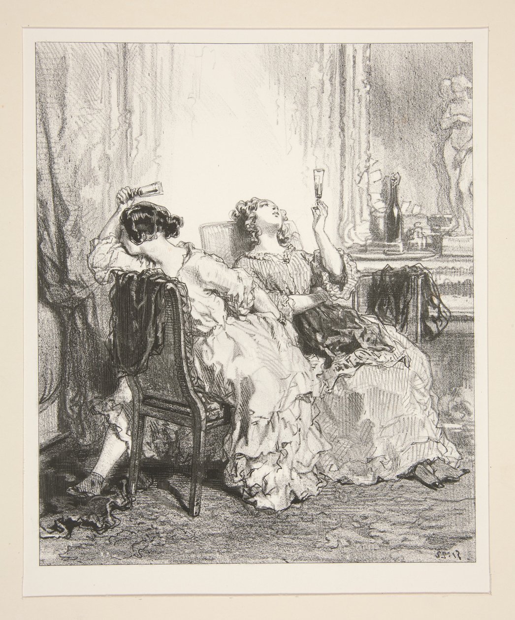 ..Ah! Madame Adolphe! Madame Adolphe... von Paul Gavarni