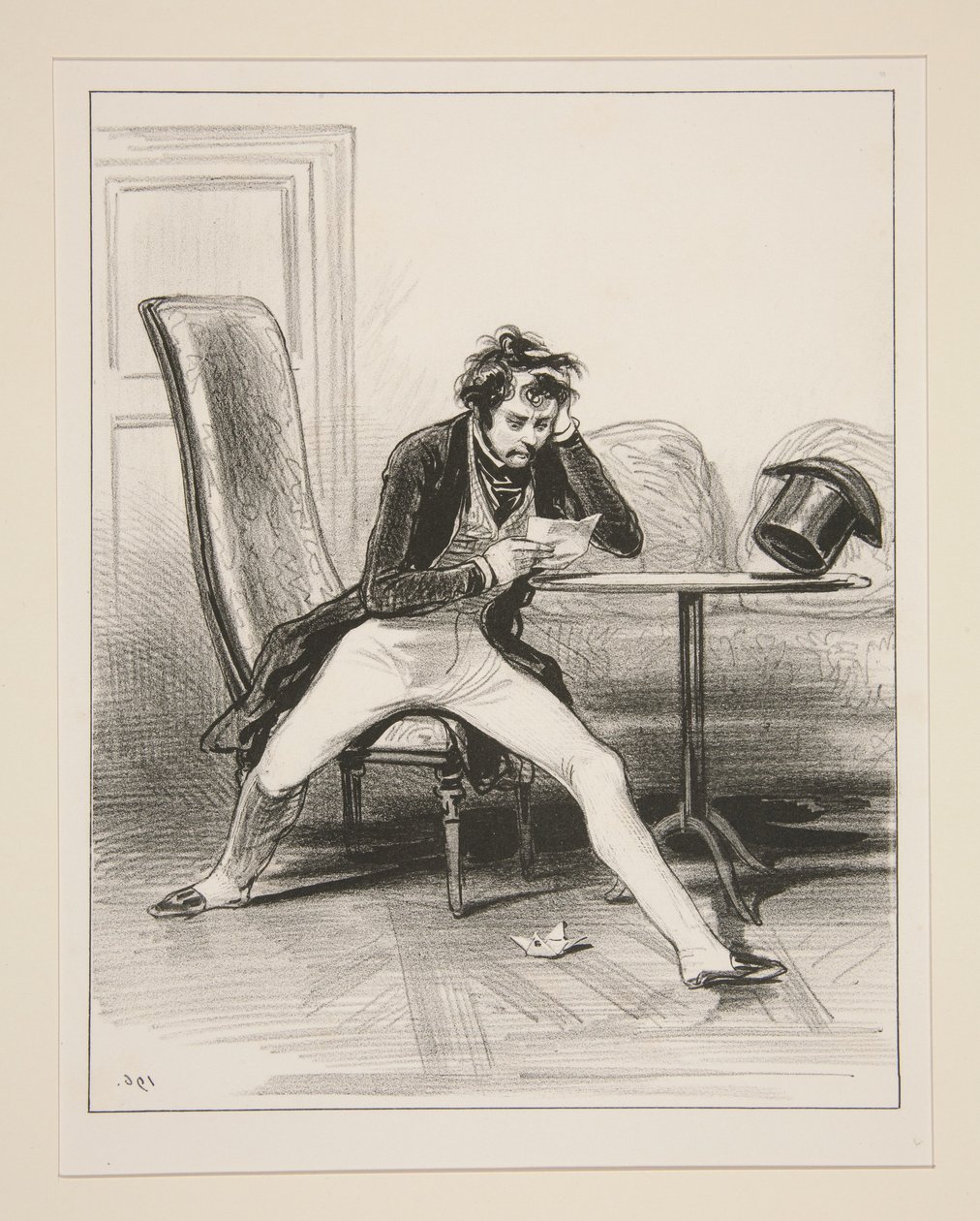 Beim Erhalt dieses Briefes... von Paul Gavarni