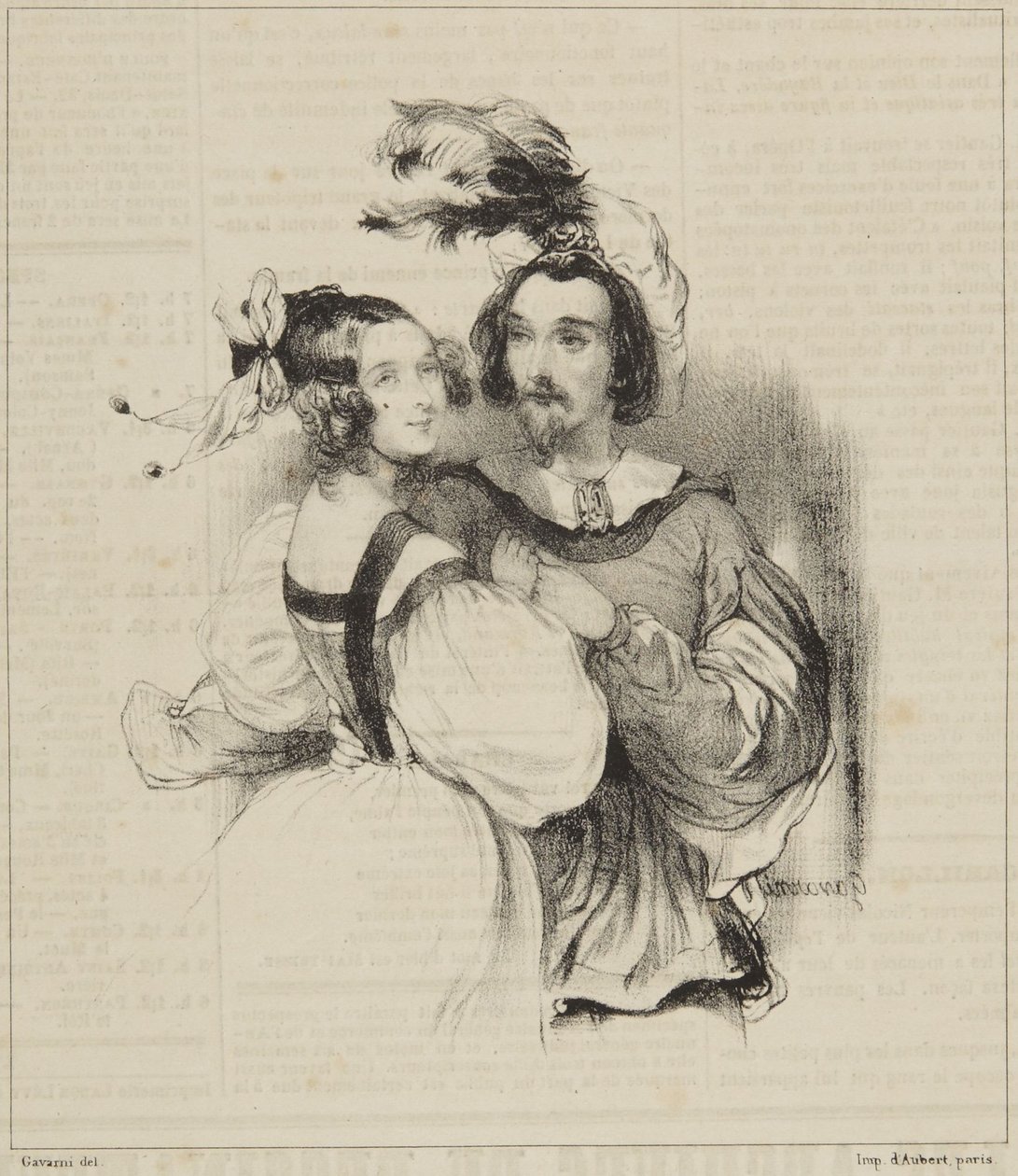 „Bal Costume“ aus der Serie: „Revue Fashionable“ aus Le Charivari von Paul Gavarni