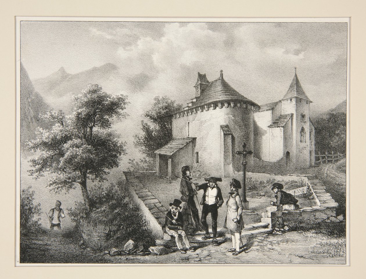 Kapelle von Assoute bei Eaux-Bonnes von Paul Gavarni