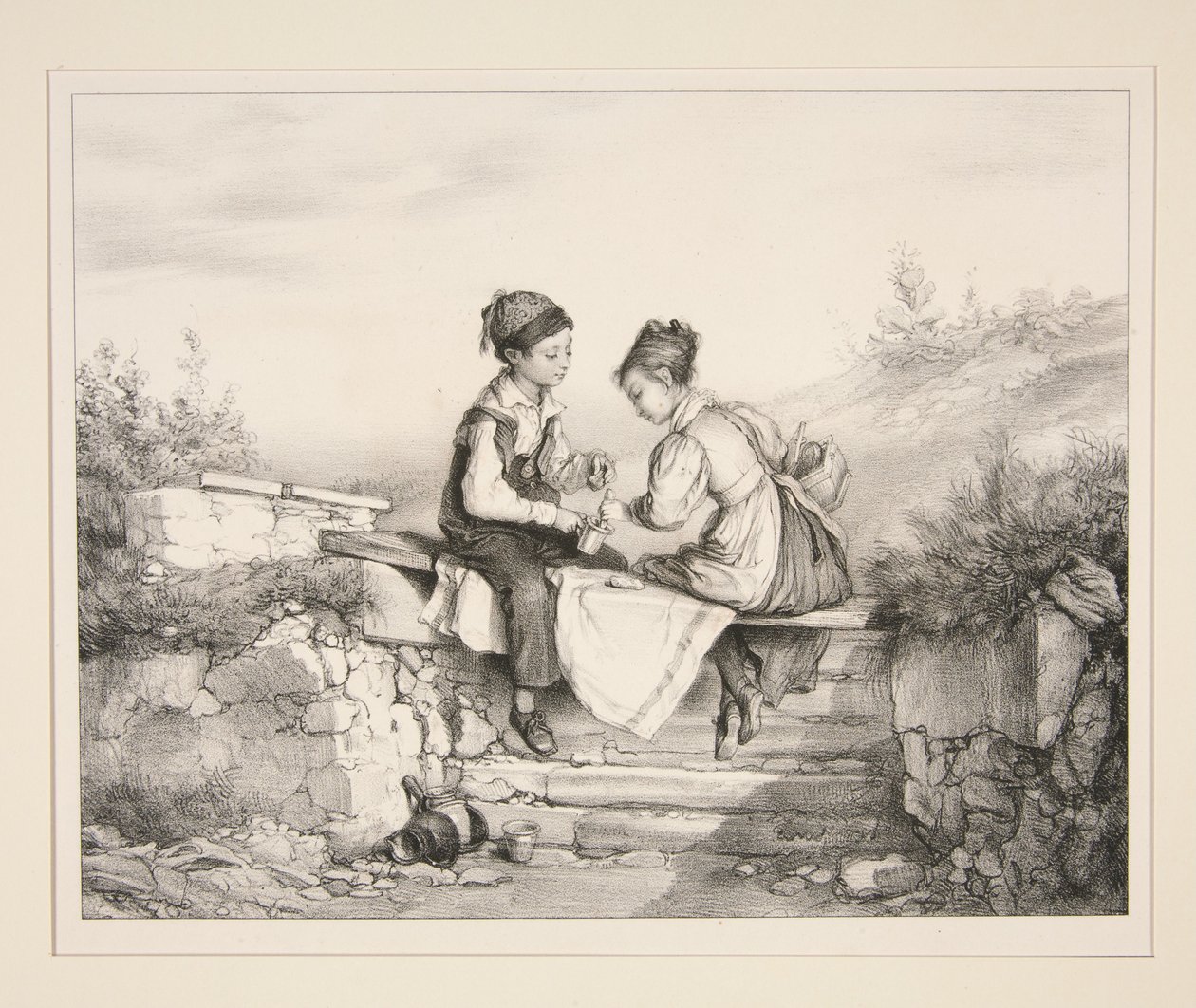 Frühstück des Jungen von Paul Gavarni