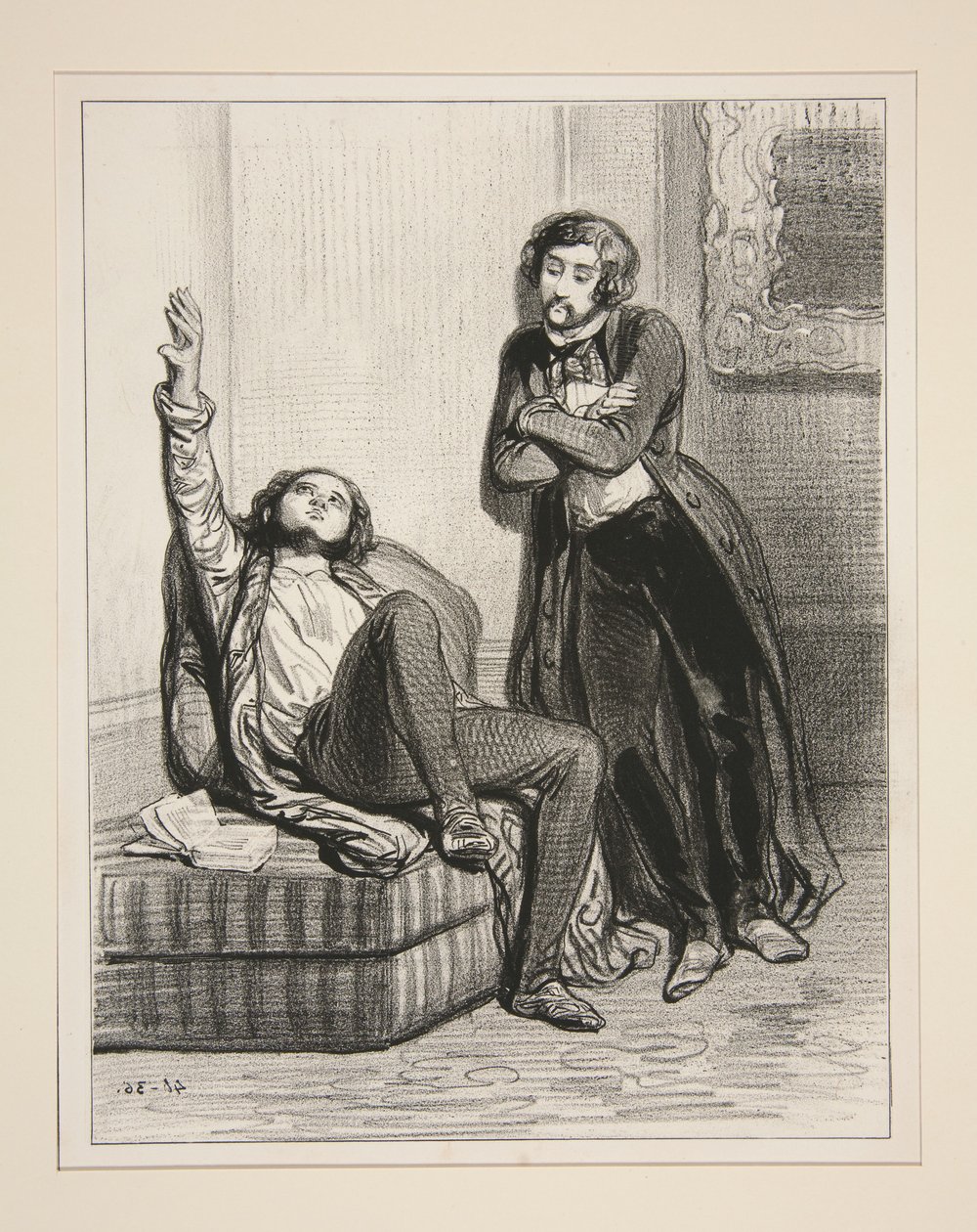 Seit ich gezwungen war, einen Mann zu töten, weil ich ihm gegeben habe... von Paul Gavarni