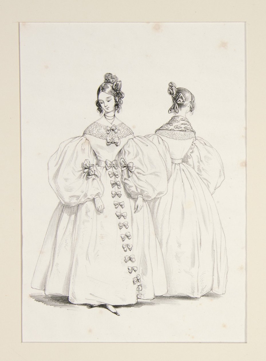 ABENDGARDEROBE. Kleider aus Musselin und Florentiner Gaze,... von Paul Gavarni
