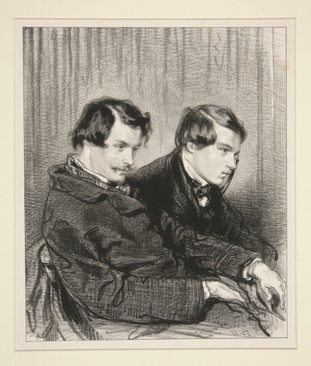 Edmond und Jules de Goncourt von Paul Gavarni