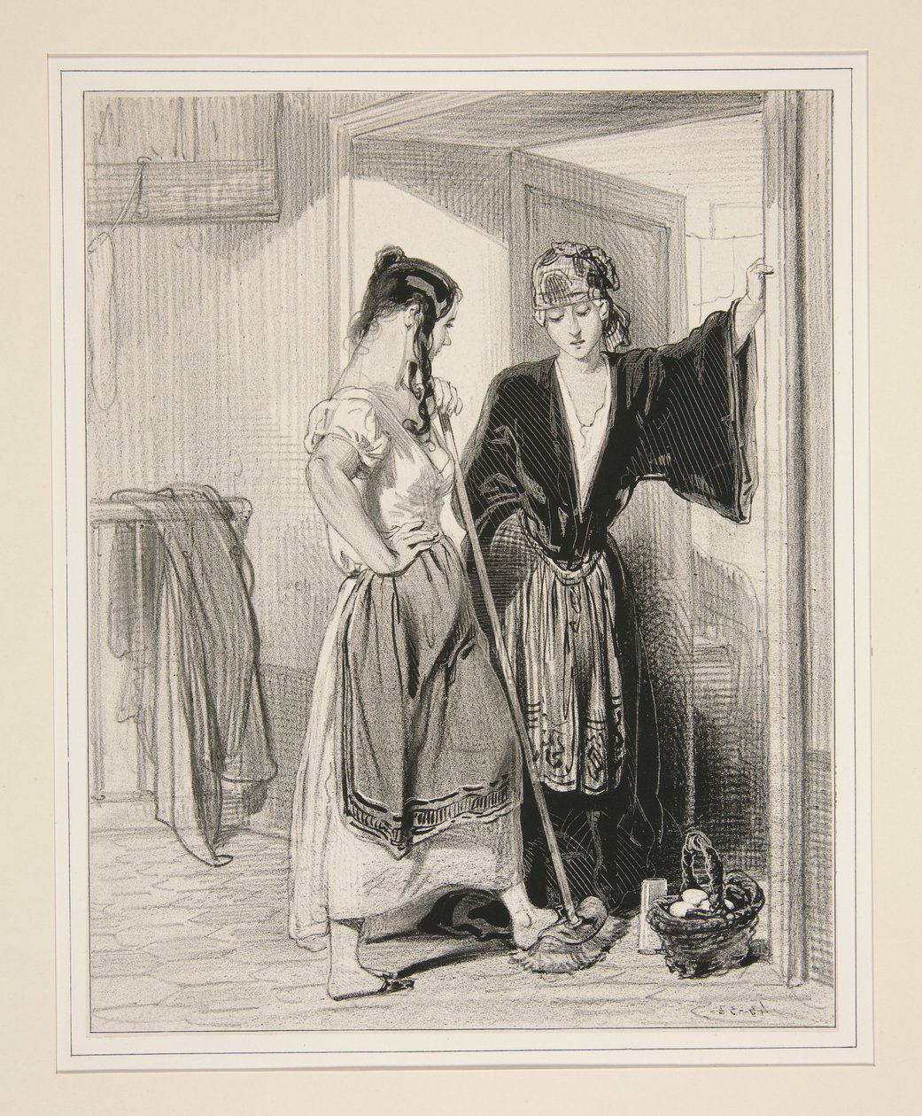 Und zu sagen, dass wir fünftausend Francs Miete hatten, eine orangefarbene Kutsche und eine Loge bei den Bouffes und alles!... von Paul Gavarni
