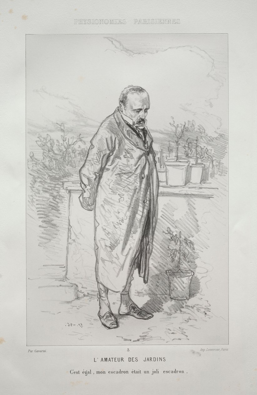 Der Gartenliebhaber von Paul Gavarni