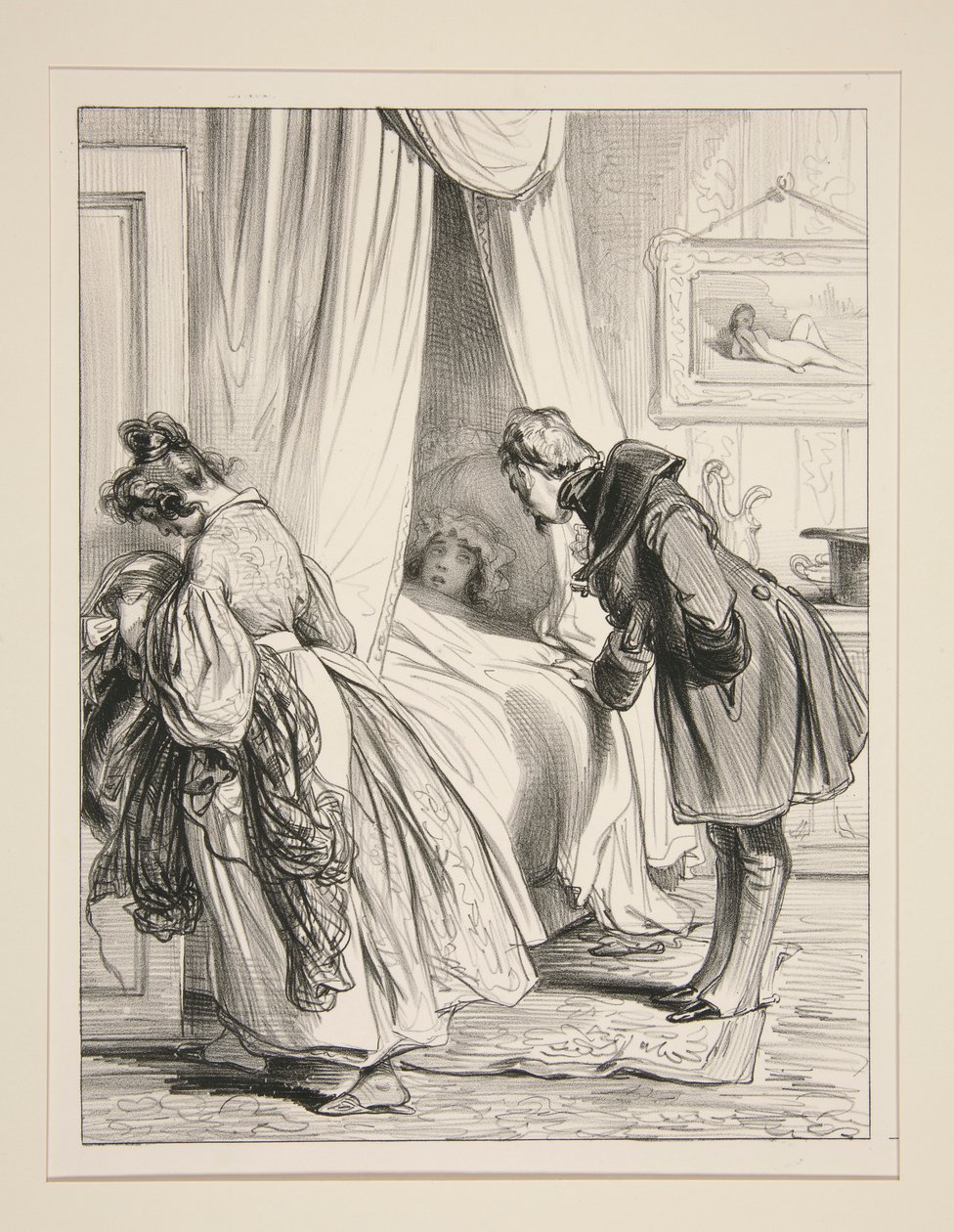 LE LENDEMAIN DU BAL Oh! mon cher, une fievre! une agitation von Paul Gavarni