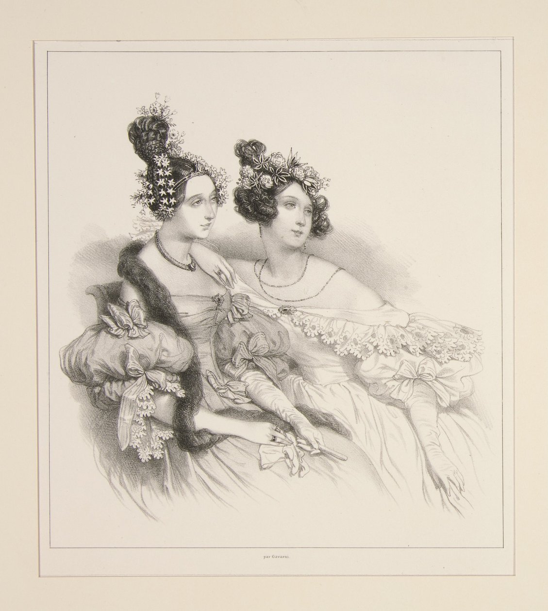Der Abend. Frisur von Sergent und Jouenne. von Paul Gavarni