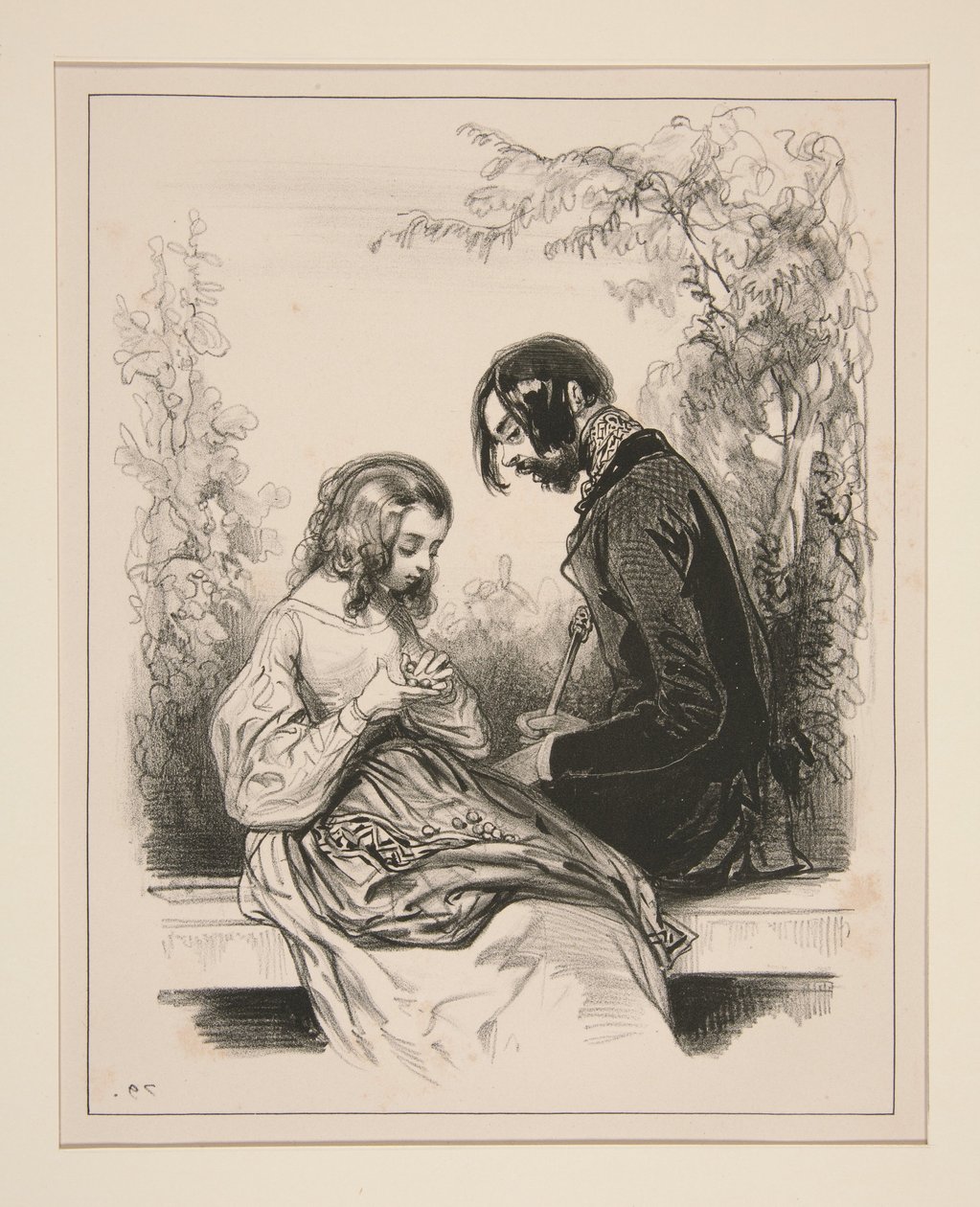 Die Rose, die Sie meiner Mama gegeben haben?... von Paul Gavarni