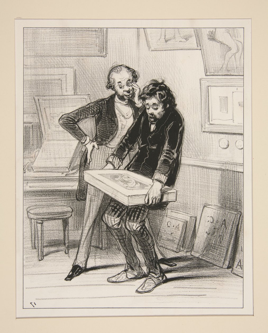 Die Werkstatt des Lithografen von Paul Gavarni