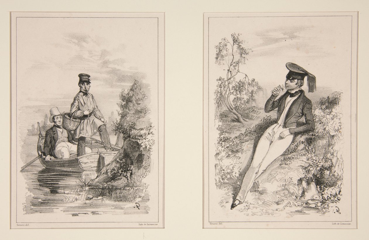Der Robinson der Insel Bouchard von Paul Gavarni