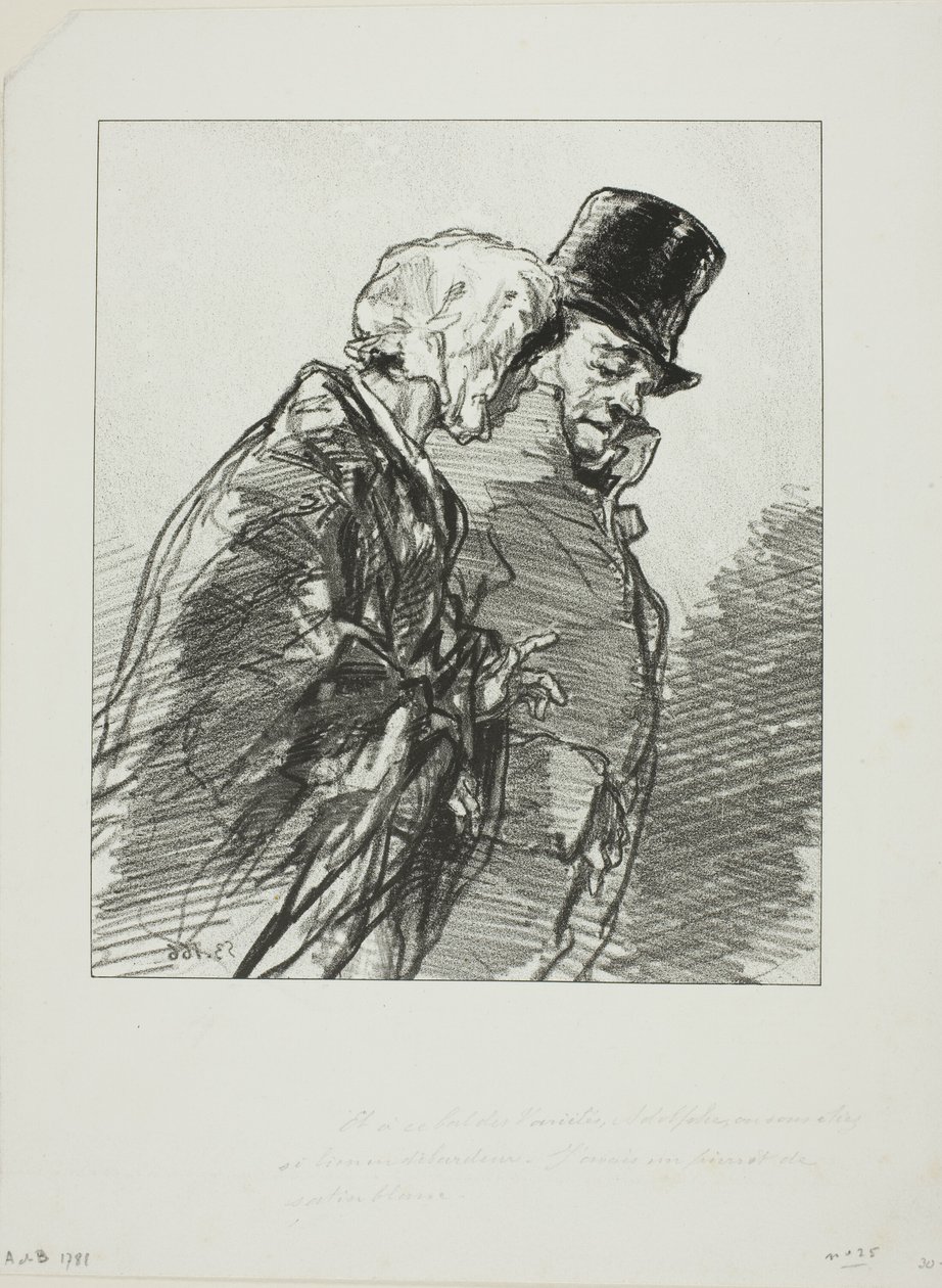 Les Lorettes vieillies: ...Et à ce bal des Variétés, Adolphe... von Paul Gavarni