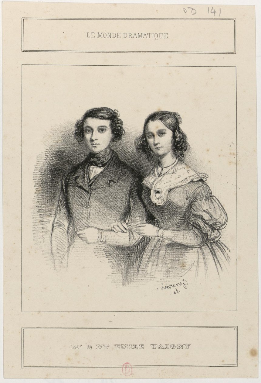 M. und Mme Emile Taigny von Paul Gavarni
