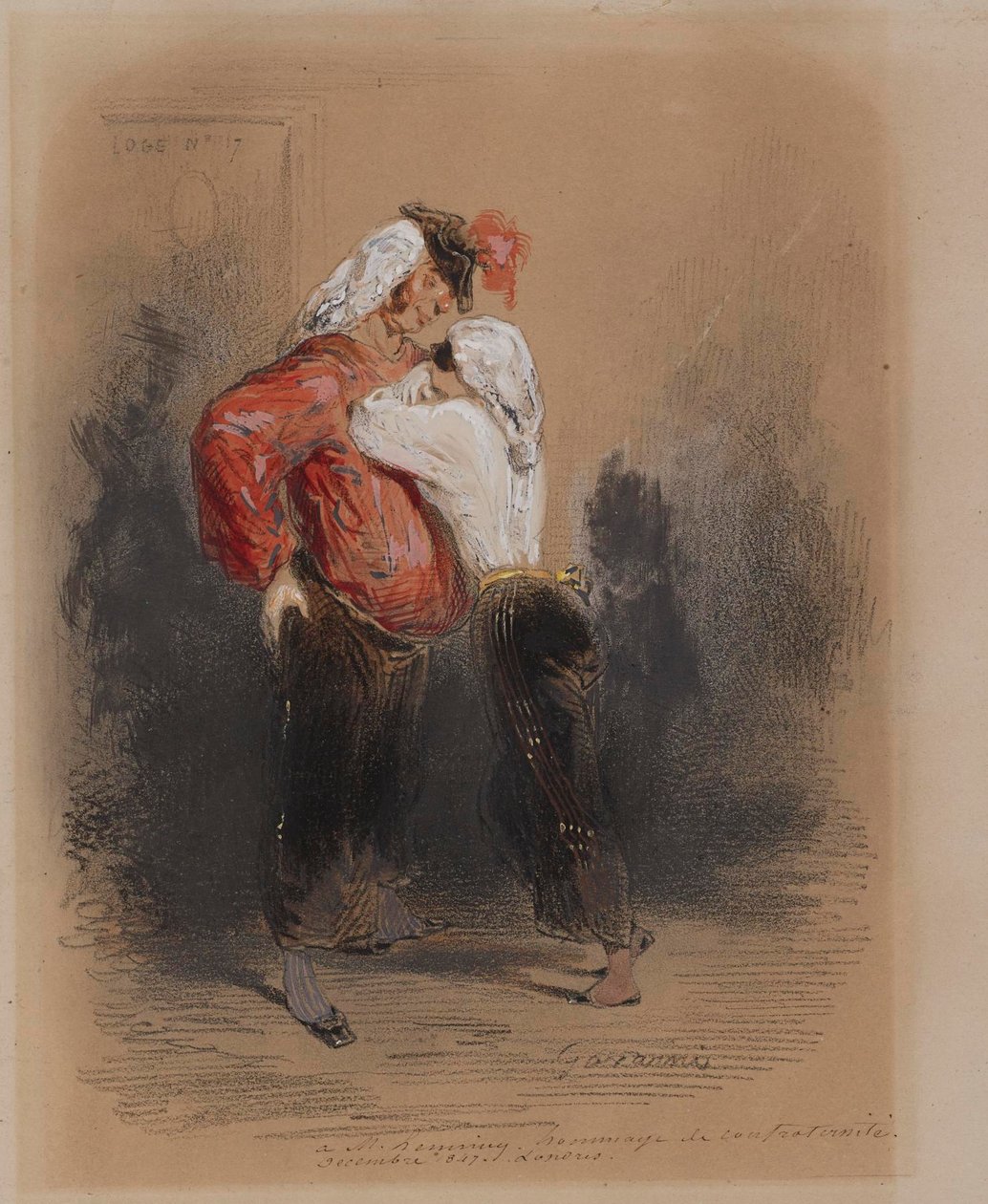 Mann und Frau in Kostüm von Paul Gavarni