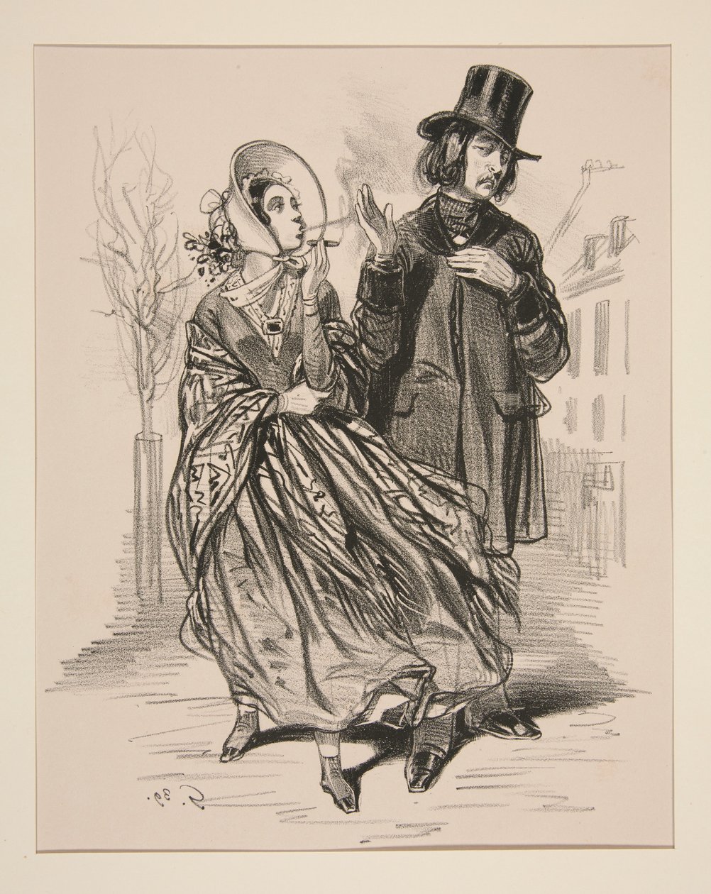 Mode der Männer (dieses letzte Wort ist durchgestrichen), der Frauen. von Paul Gavarni