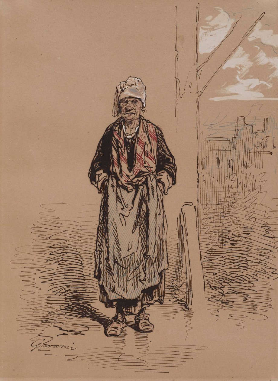 Alte Frau von Paul Gavarni