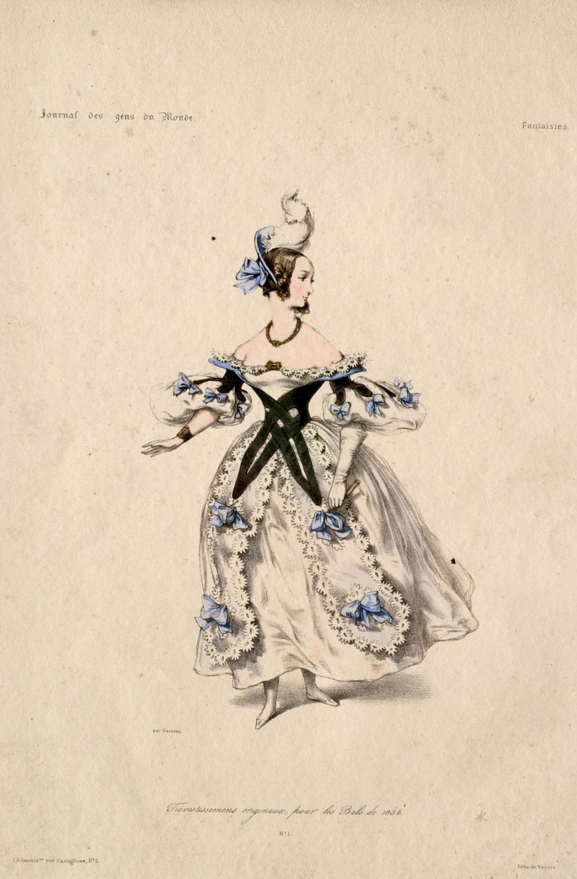 Originelle Maskenkostüme für die Bälle von 1834 von Paul Gavarni