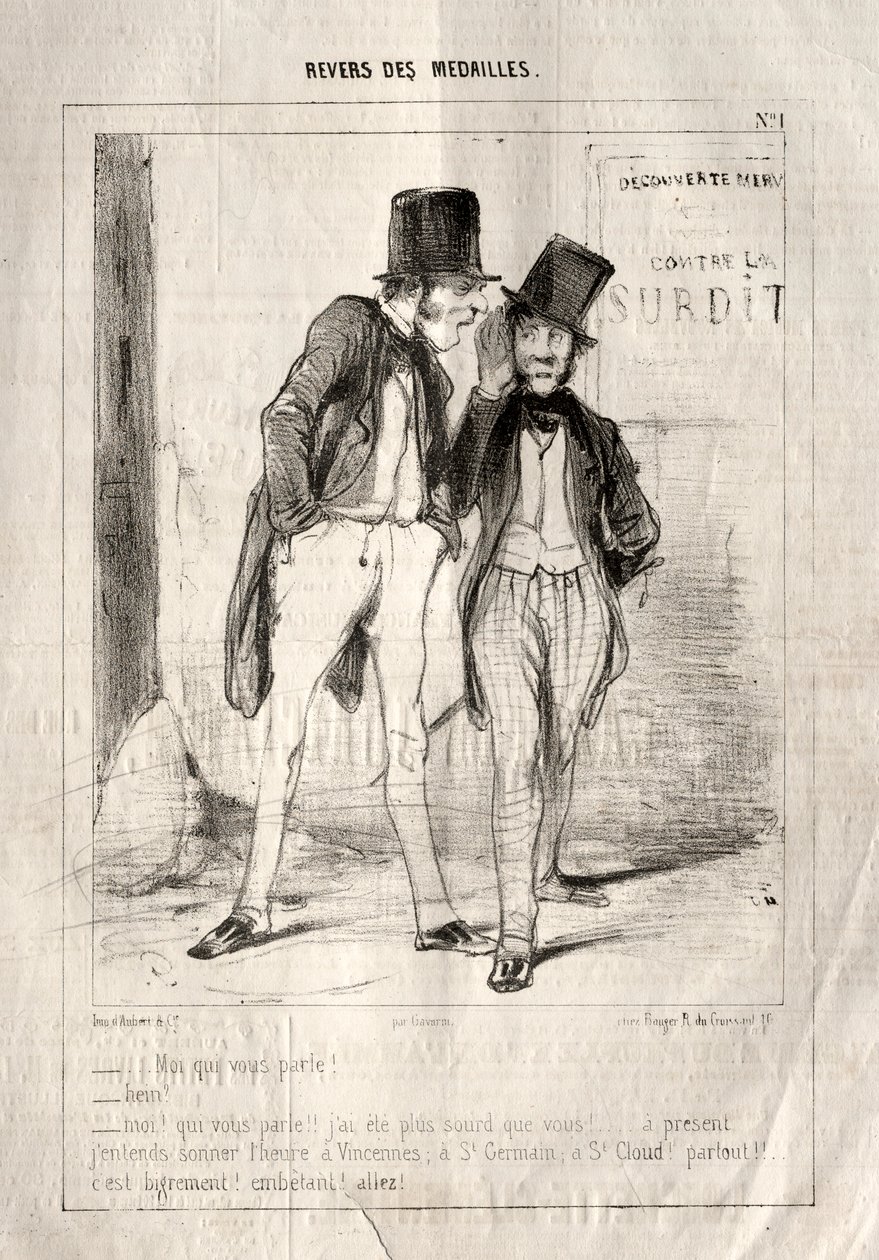 Rückseite der Medaillen von Paul Gavarni