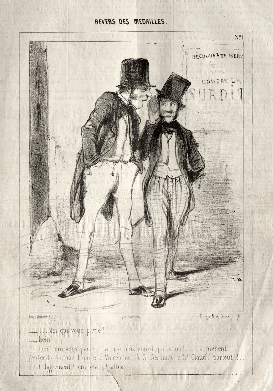 Rückseite der Medaillen von Paul Gavarni