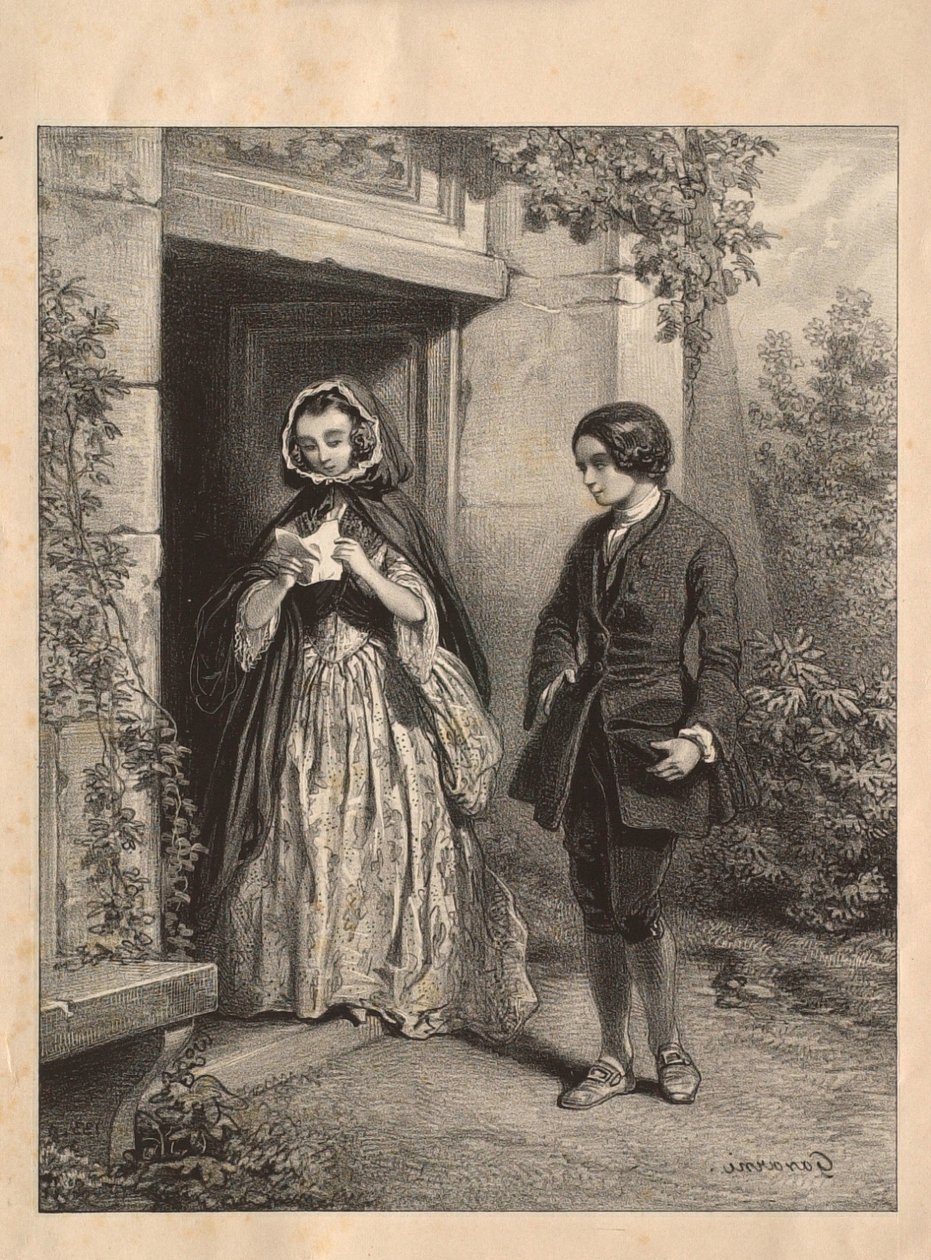 Rousseau und Madame de Warens von Paul Gavarni