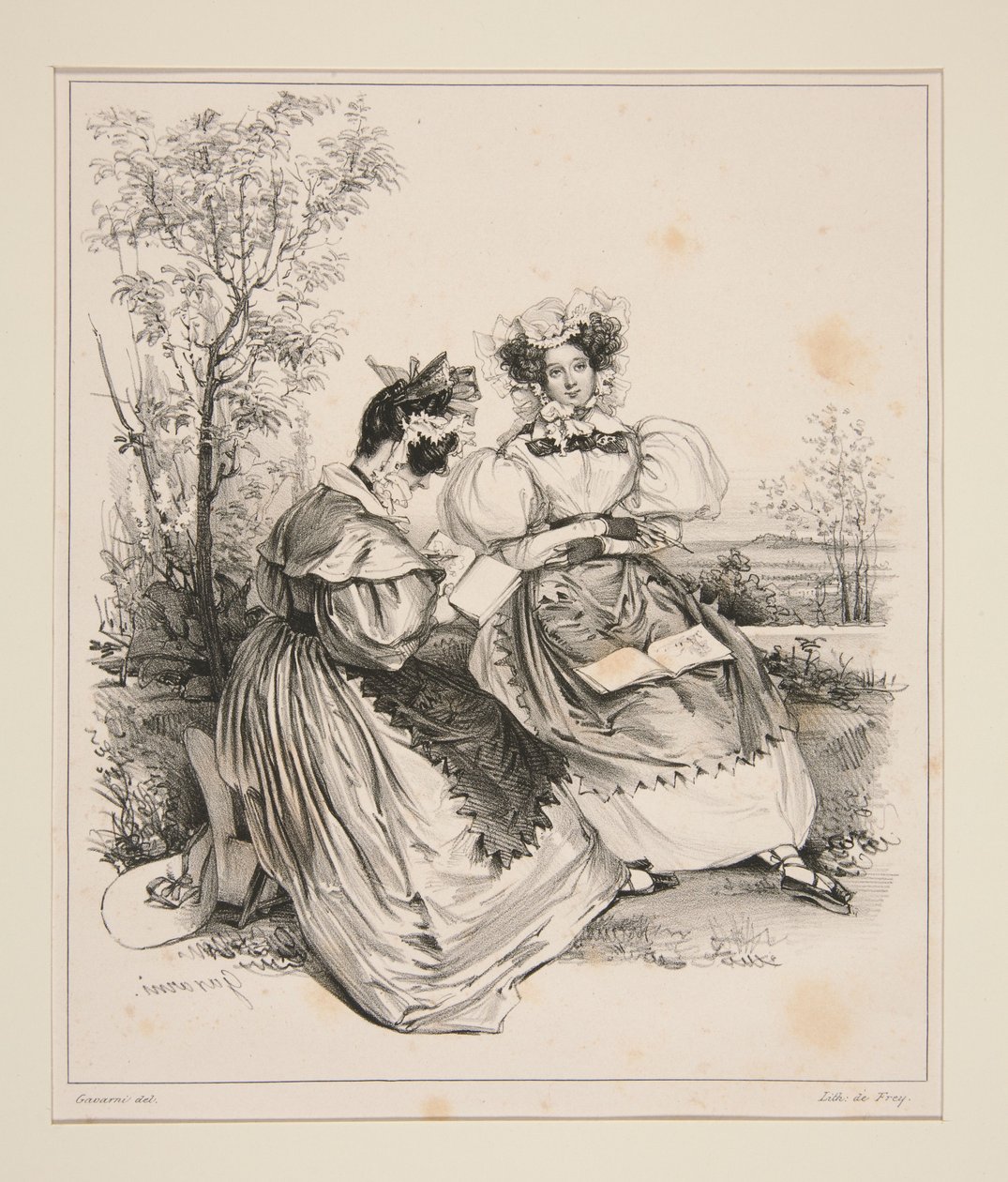 Toilette auf dem Lande von Paul Gavarni