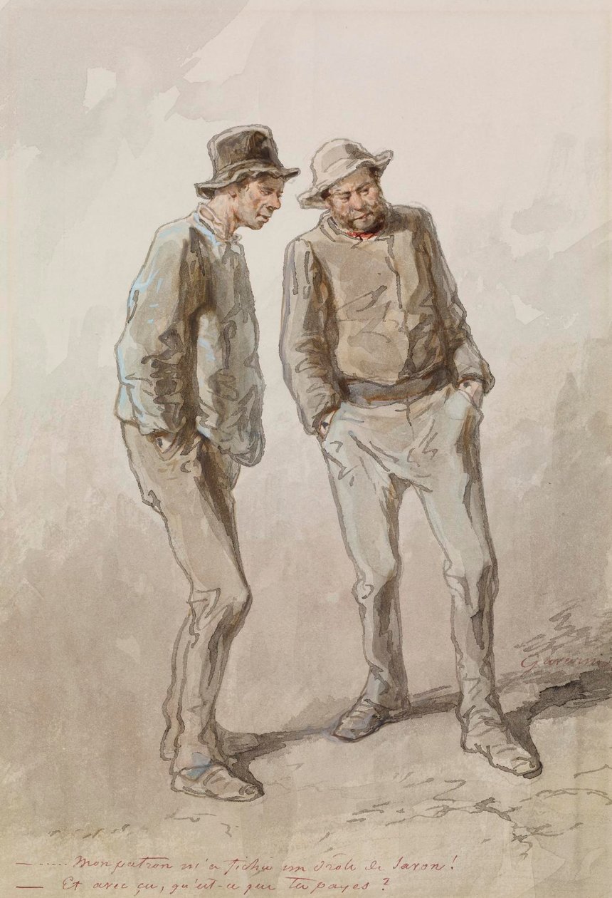 Zwei Bauern von Paul Gavarni