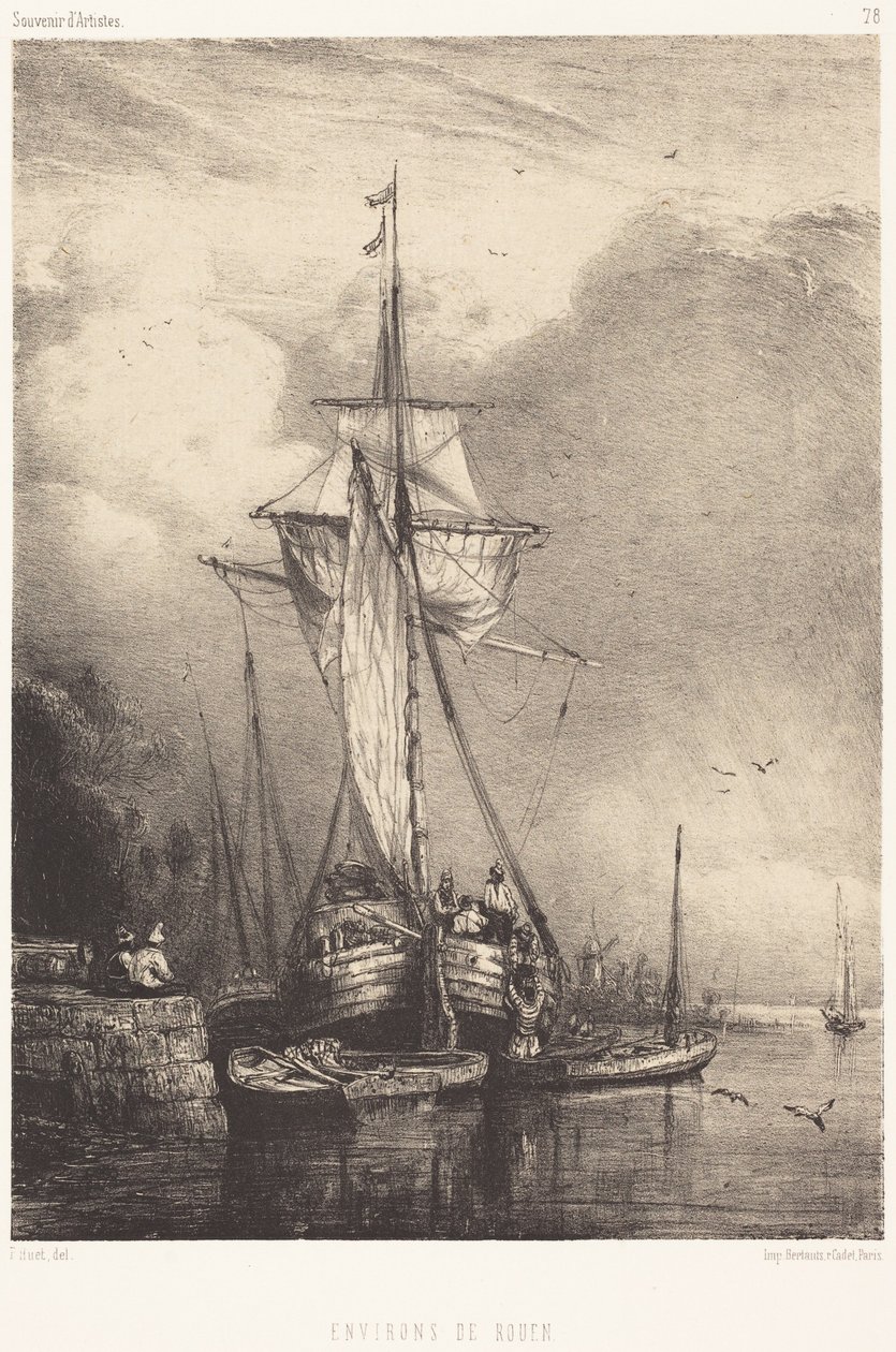 In der Nähe von Rouen von Paul Huet