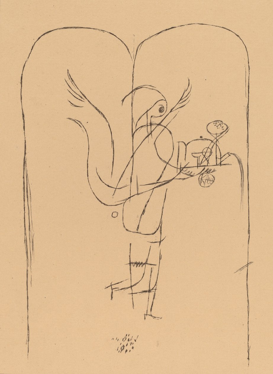 Ein Genius serviert ein kleines Frühstück, 1920 von Paul Klee