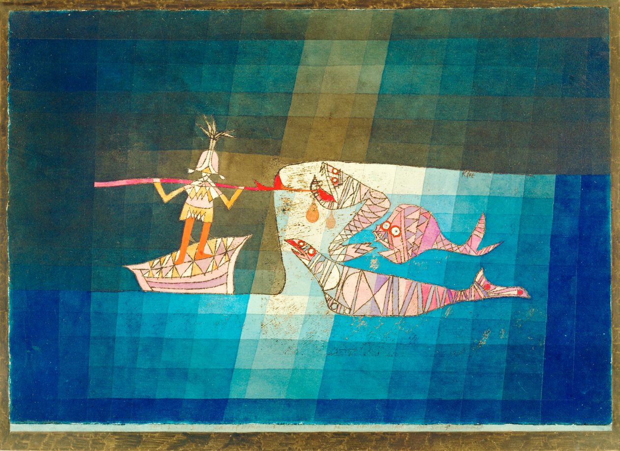 Kampfszene aus der komischen Oper "Der Seefahrer" von Paul Klee