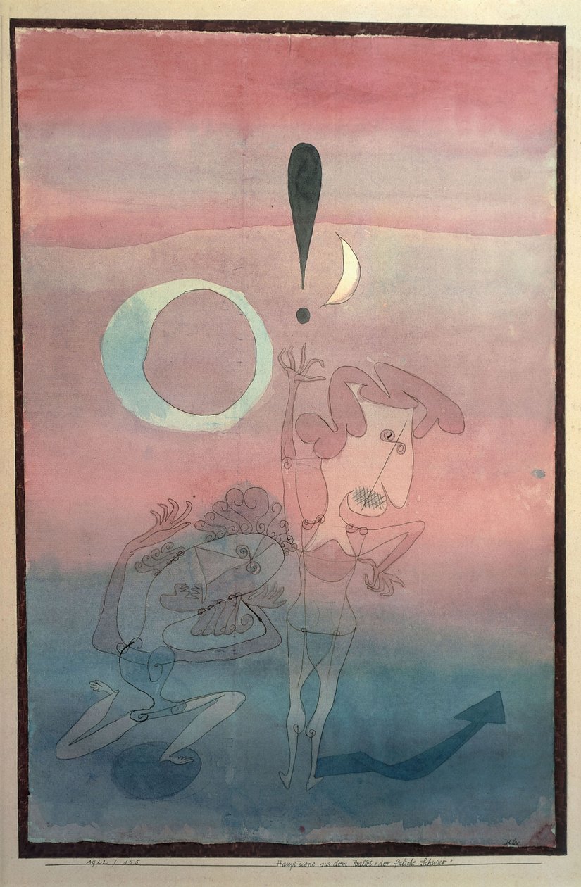 Hauptszene aus dem Ballett Der falsche Schwur, 1922 von Paul Klee