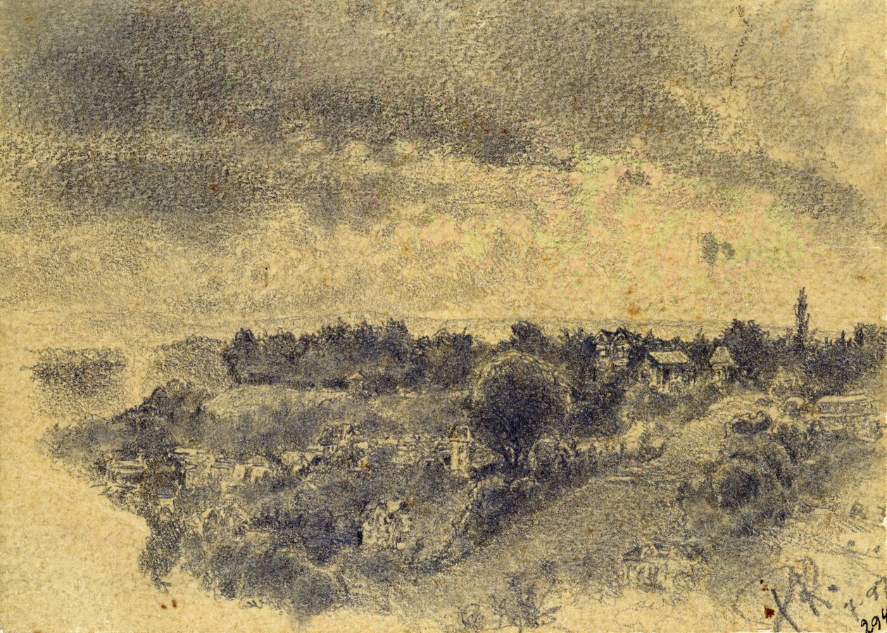 Ohne Titel (Bern, Blick auf den Rosengarten) 1897 von Paul Klee