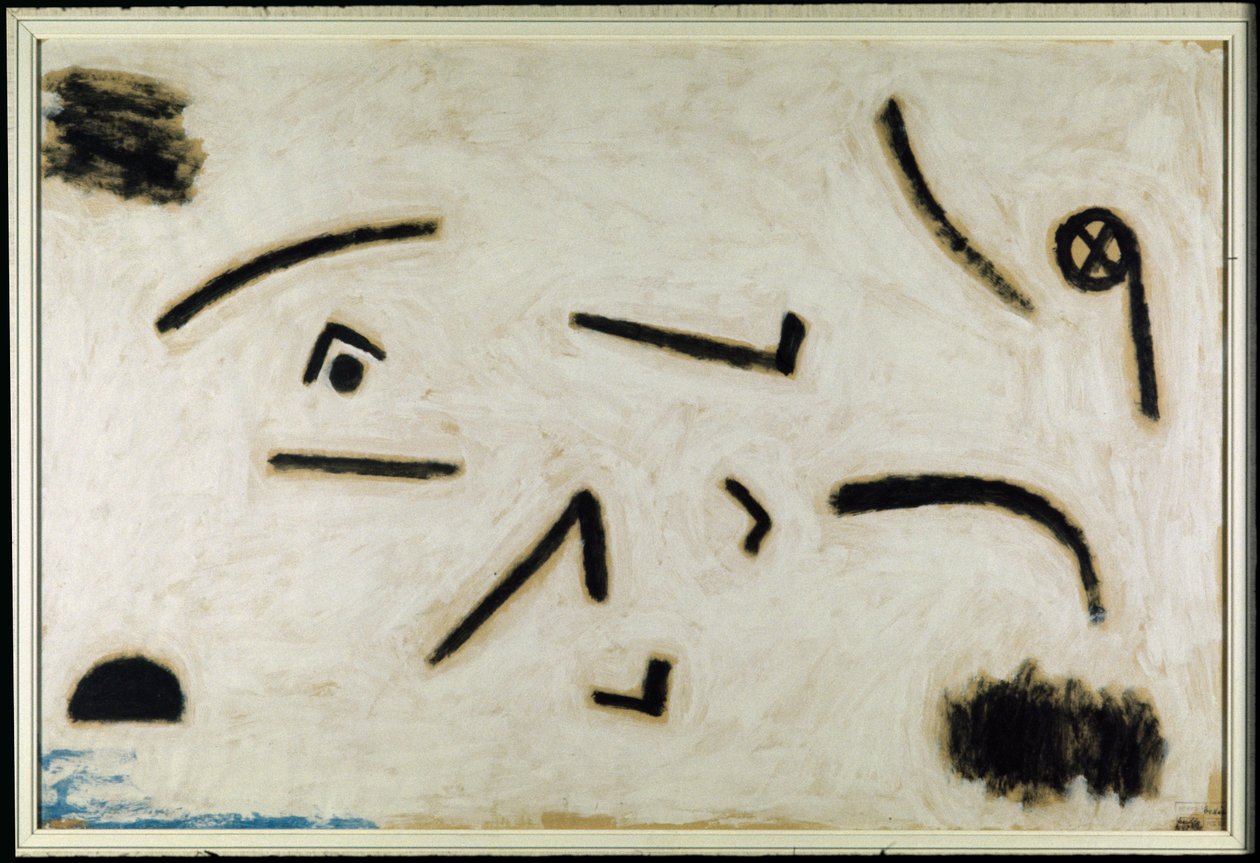Ohne Titel (Zeichen auf schwarzem Hintergrund), ca. 1940 von Paul Klee