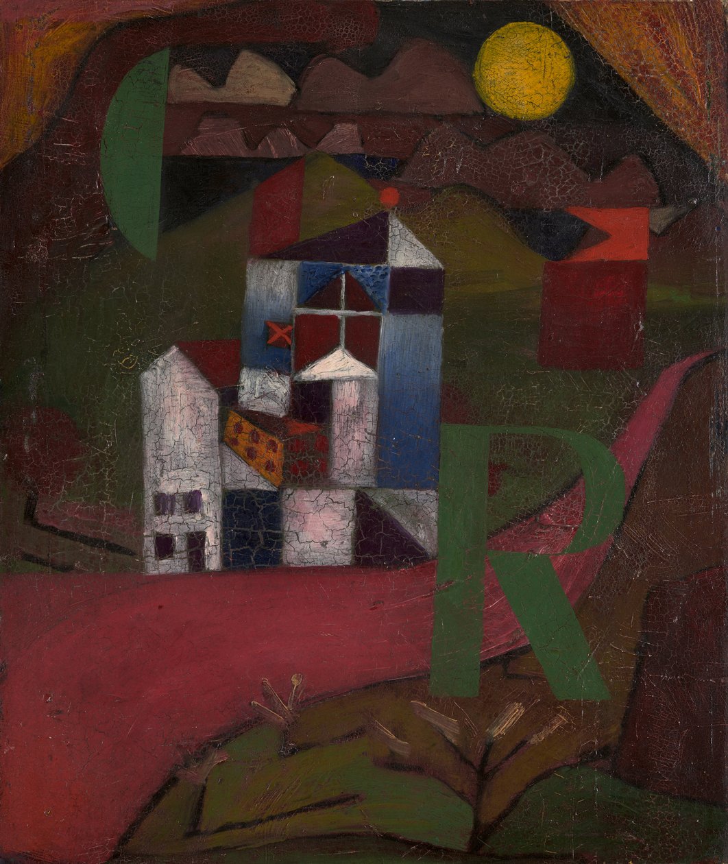 Villa R. Haus an der Straße, 1919 von Paul Klee