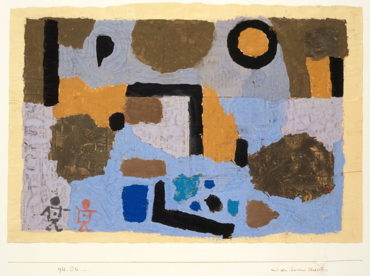 Mit den zwei Verlorenen, 1938 von Paul Klee
