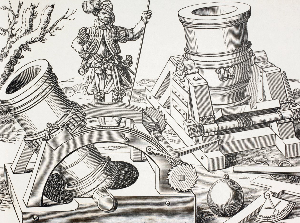 Mörser des 16. Jahrhunderts auf beweglichen Lafetten von Paul Lacroix