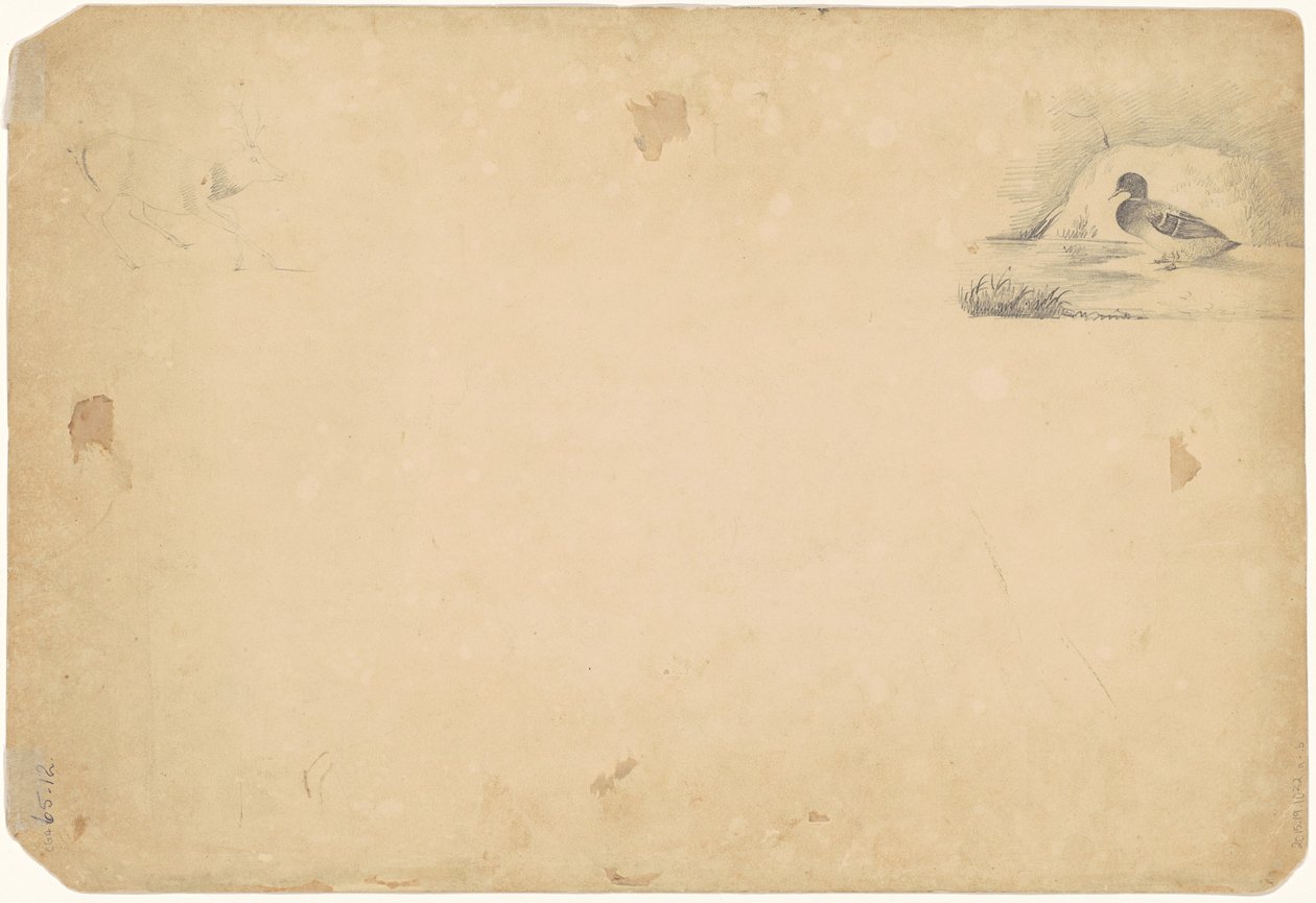 Eine Ente und ein Hirsch [verso] von Paul Lacroix