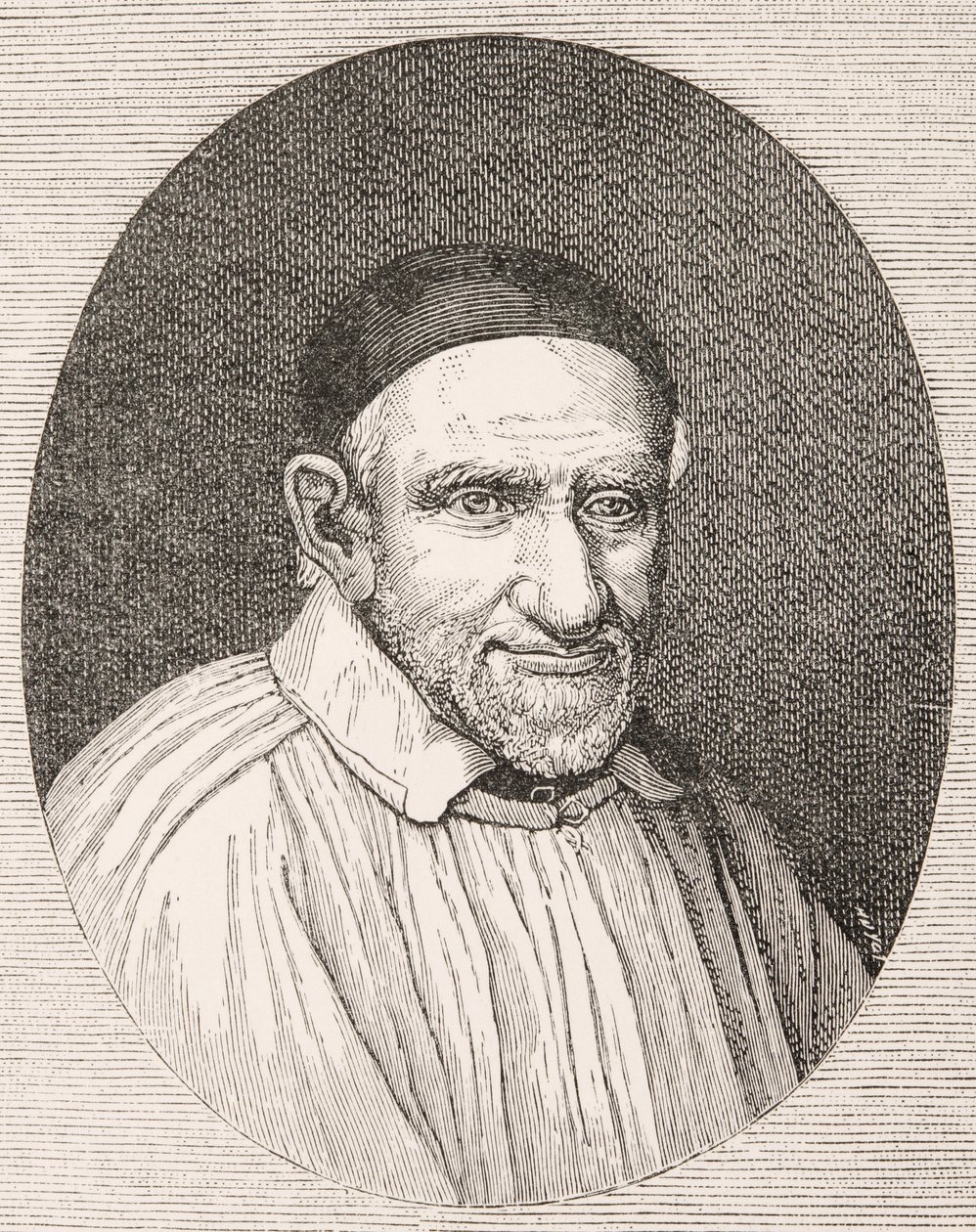 Heiliger Vinzenz von Paul 1581 - 1660. Französischer katholischer Priester und Heiliger. Nach einem Werk von Simon François von Paul Lacroix