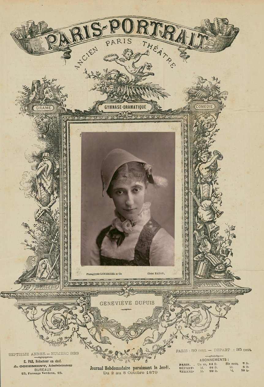 Genevieve Dupois, Gymnase - Dramatique von Paul Nadar