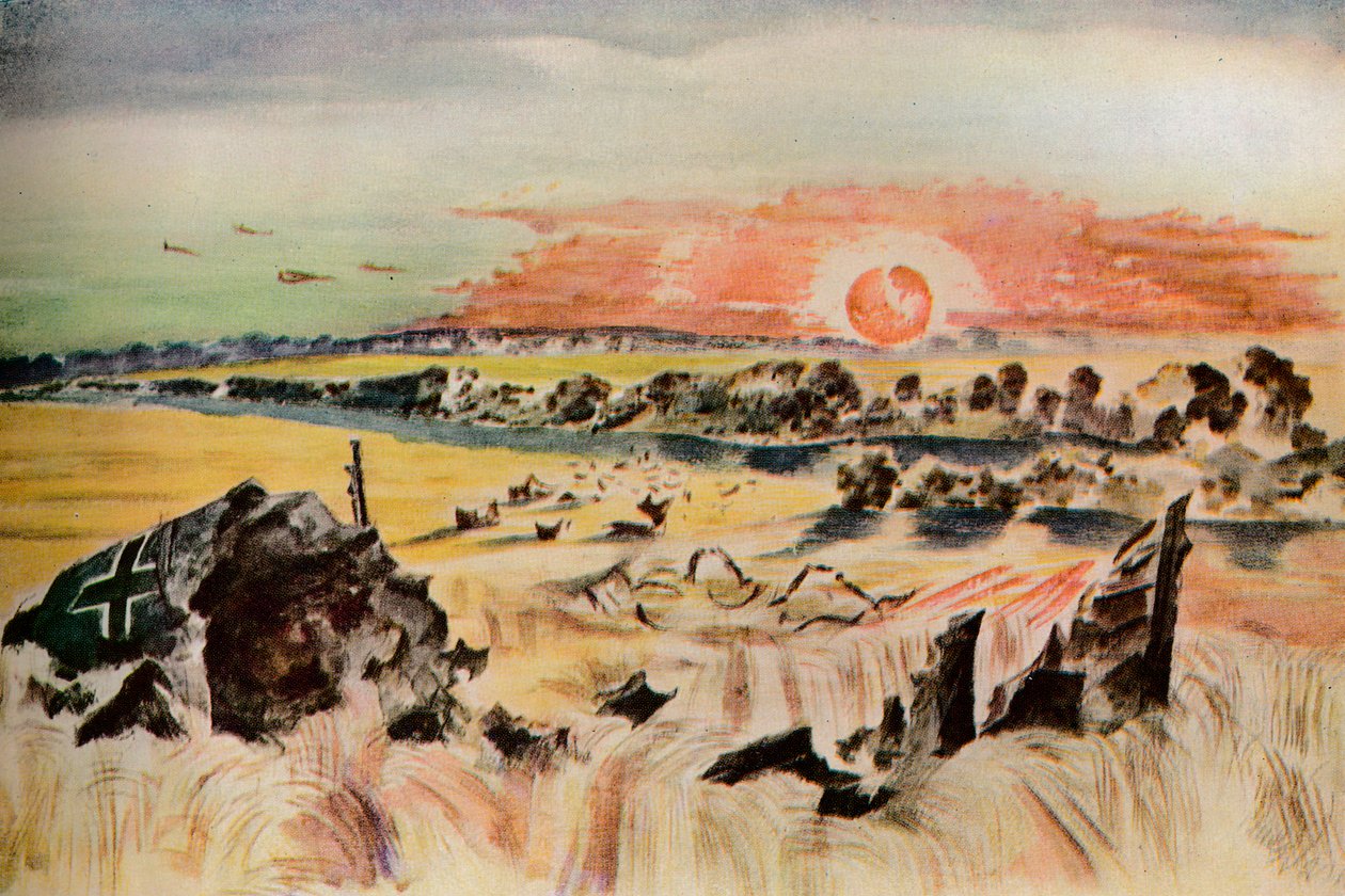 Bomber im Korn von Paul Nash