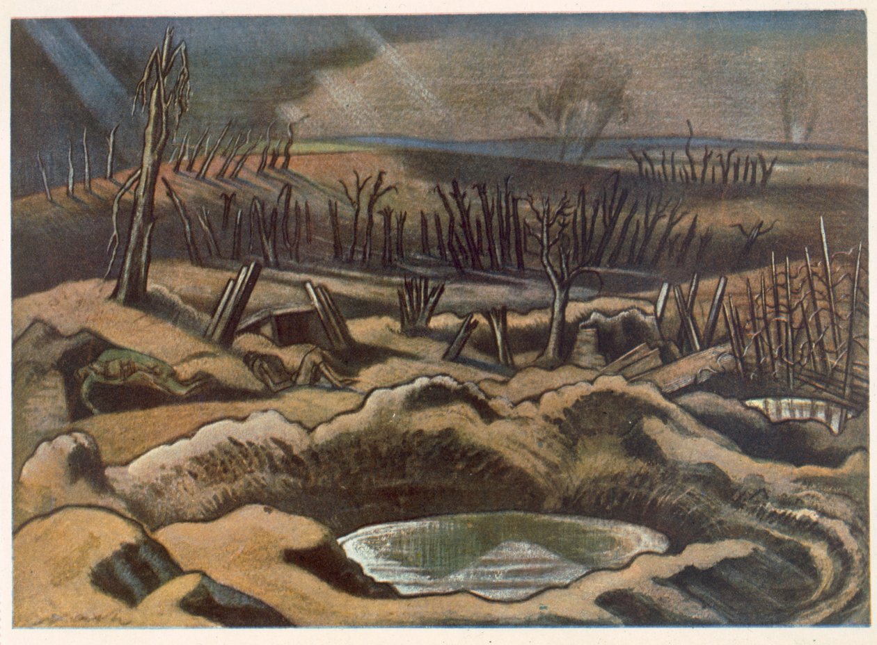 Das Feld bei Passchendaele, British Artists at the Front, Continuation of The Western Front, Teil Drei, Paul Nash von Paul Nash