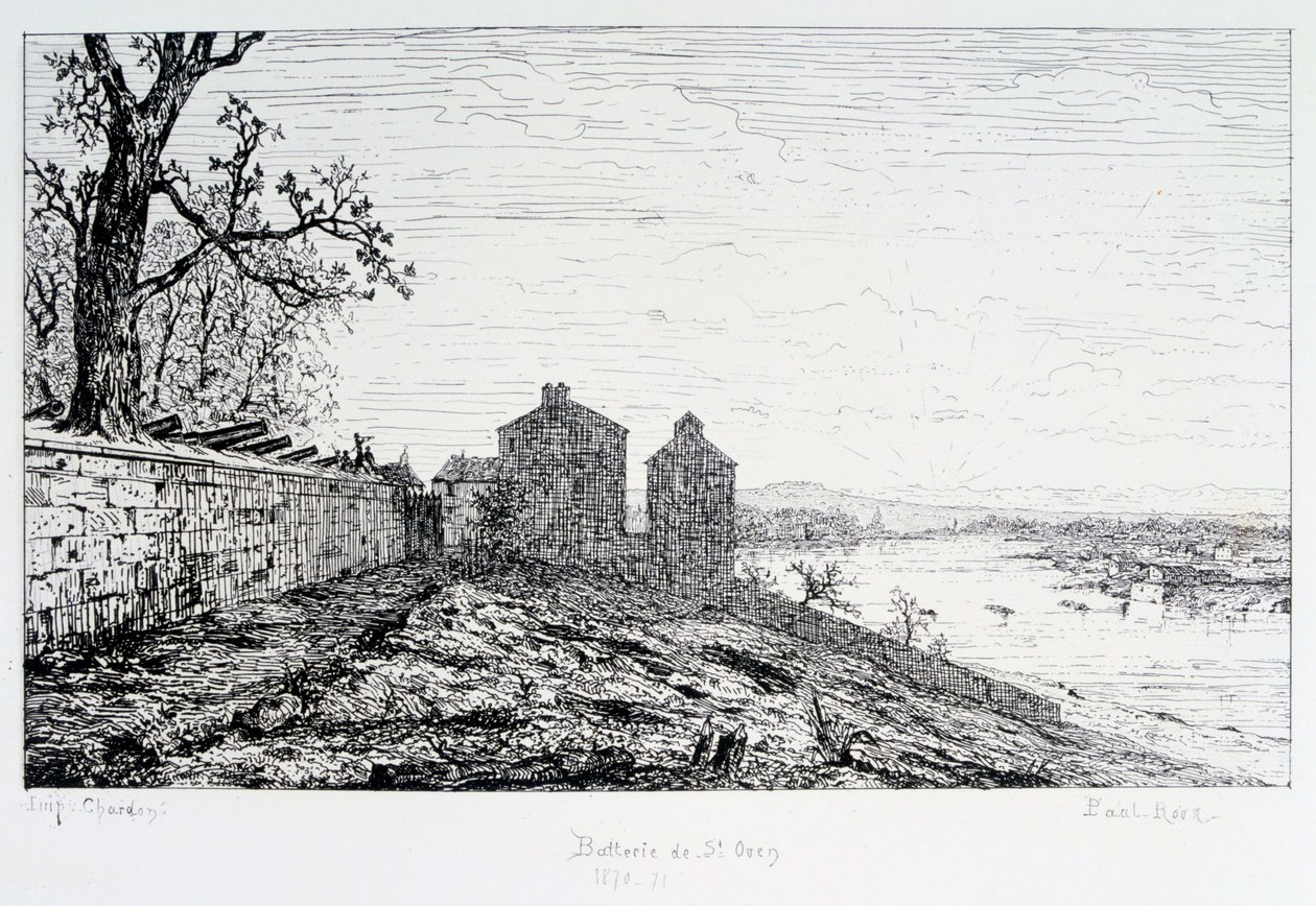 Batterie von St. Ouen, Belagerung von Paris, 1870-1871 von Paul Roux